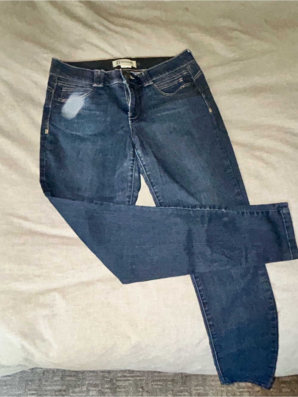Democracy Women's Skinny Jeans in Indigo Blue Stretch Denim